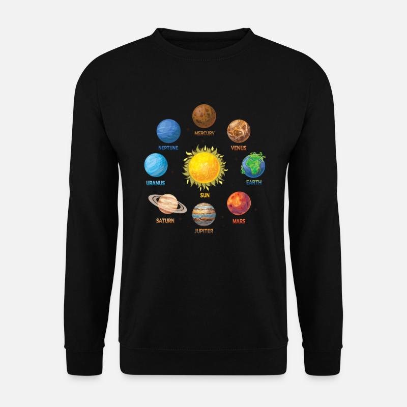 Planète Système Solaire - Sweat-shirt Unisexe - noir