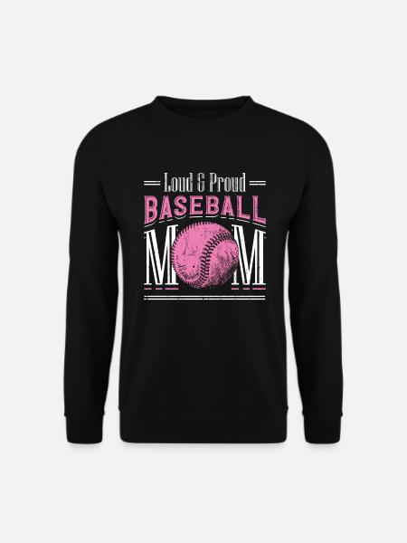 Laut und stolzer Baseball-Mutter - Unisex Pullover - Schwarz