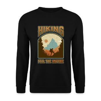 Feel The Nature, National Park, Hiking. - Unisex Sweatshirt - black - Front - Alina (178cm) & Michal (187cm)