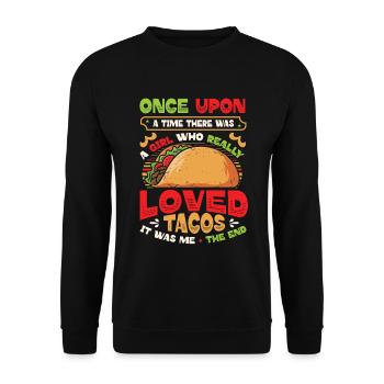 La fille aime les tacos - Sweat-shirt Unisexe - noir - Devant - Alina (178cm) & Michal (187cm)