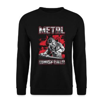 Welding Metal Whisperer Welder - Unisex Sweatshirt - black - Front - Alina (178cm) & Michal (187cm)