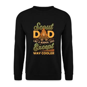 Scout Dad like a normal dad, only much cooler - Unisex Sweatshirt - black - Front - Alina (178cm) & Michal (187cm)