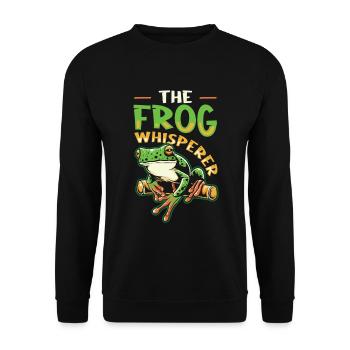 The Frog Whisperer - Unisex Sweatshirt - black - Front - Alina (178cm) & Michal (187cm)