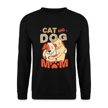 Cat and dog mother, pets. - Unisex Sweatshirt - black - Front - Alina (178cm) & Michal (187cm)