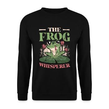 The Frog Whisperer - Unisex Sweatshirt - black - Front - Alina (178cm) & Michal (187cm)
