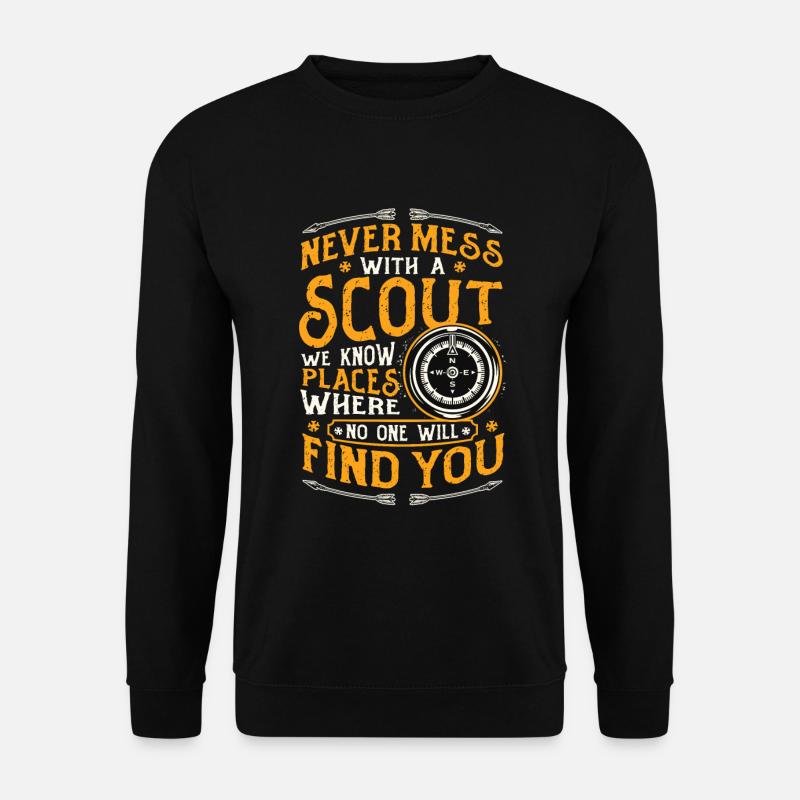 Never mess with a scout - Unisex Sweatshirt - black