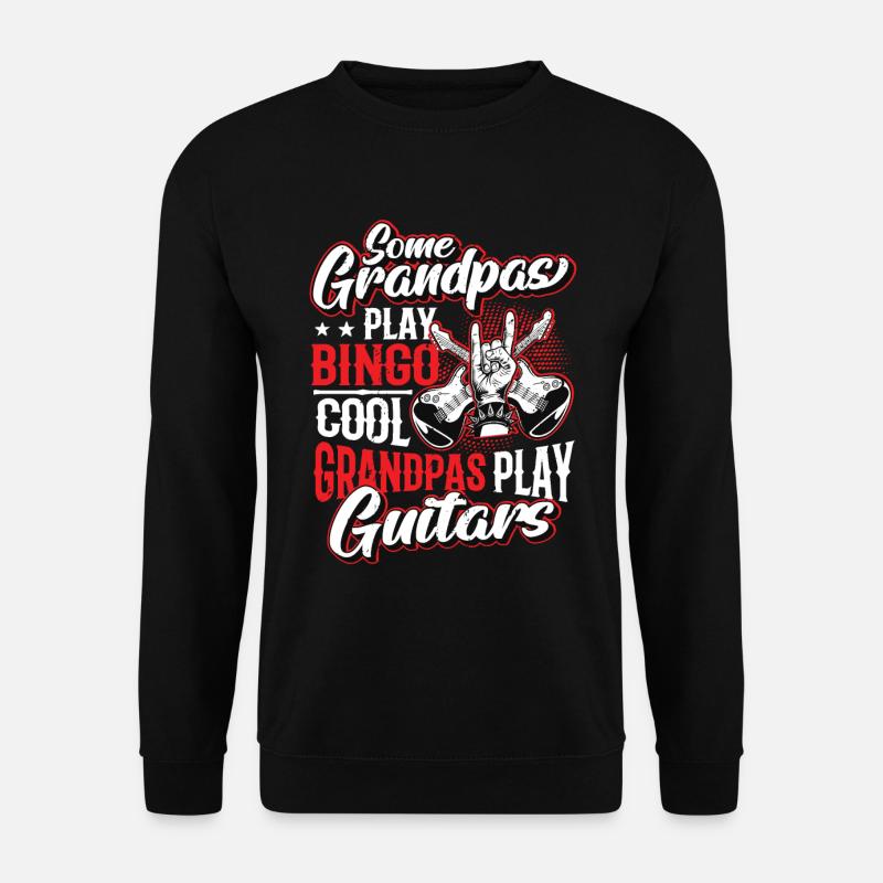 Cool grandpas play guitar - Unisex Sweatshirt - black