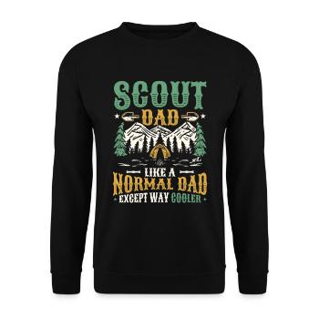 Scout Dad like a normal dad, only much cooler - Unisex Sweatshirt - black - Front - Alina (178cm) & Michal (187cm)