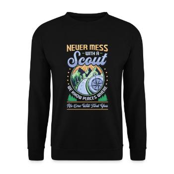 Ne jouez jamais avec un scout - Sweat-shirt Unisexe - noir - Devant - Alina (178cm) & Michal (187cm)