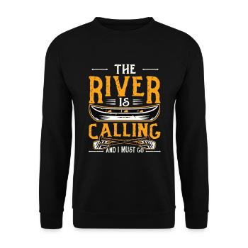 The River Is Calling And I Must Go Kayak Sport - Unisex Sweatshirt - black - Front - Alina (178cm) & Michal (187cm)