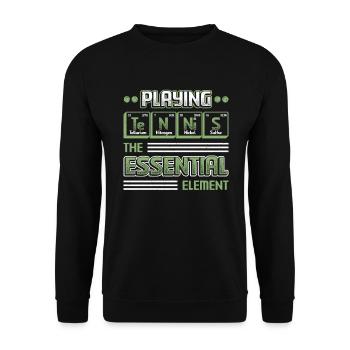 Tennis The Essential Element Fun Tennis - Unisex Sweatshirt - black - Front - Alina (178cm) & Michal (187cm)