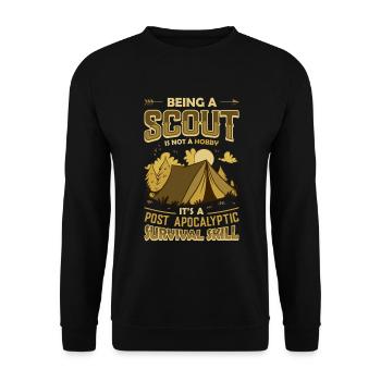 Is A Post Apocalyptic Survival Skill Scouting - Unisex Sweatshirt - black - Front - Alina (178cm) & Michal (187cm)