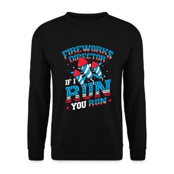 Fireworks Director If I Run You Run - Unisex Sweatshirt - black - Front - Alina (178cm) & Michal (187cm)