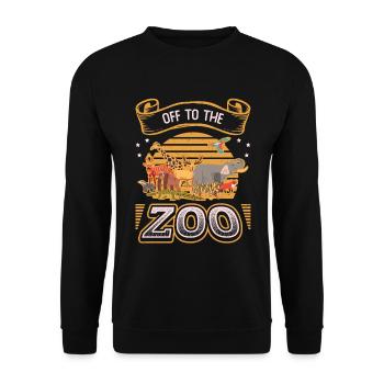 Auf zum Zoo - Unisex Pullover - Schwarz - Vorne - Alina (178cm) & Michal (187cm)