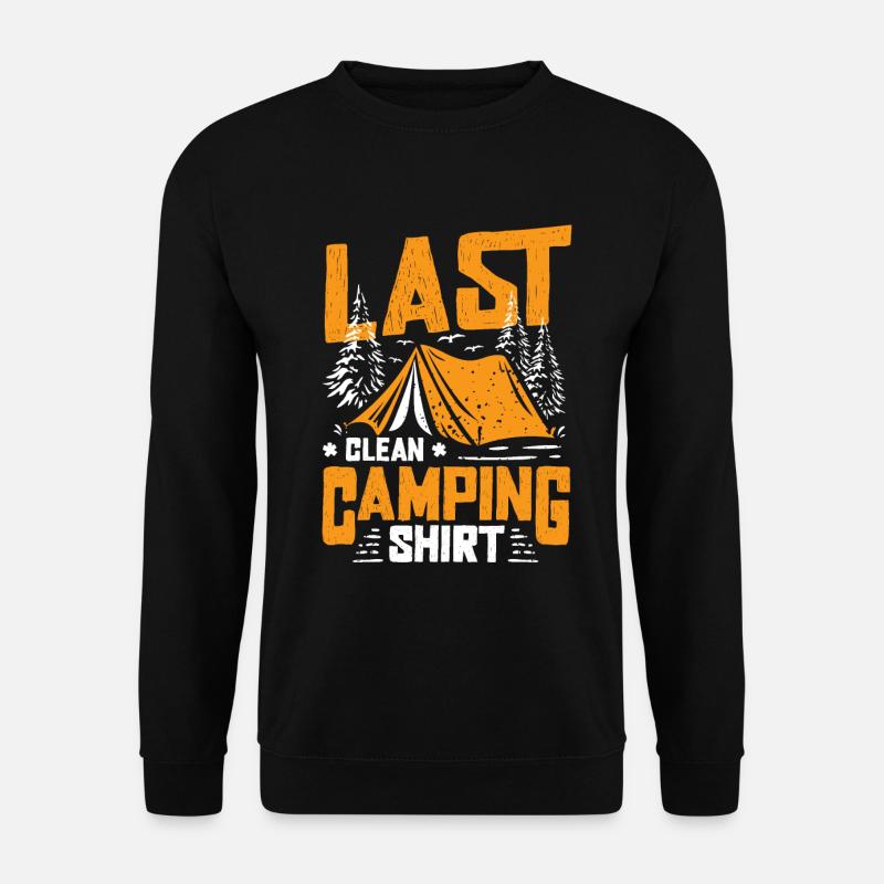 Funny Caper, last clean camping. - Unisex Sweatshirt - black