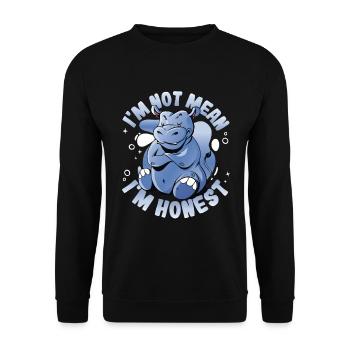 I'm Not Mean I'm Honest Straight Talker - Unisex Sweatshirt - black - Front - Alina (178cm) & Michal (187cm)