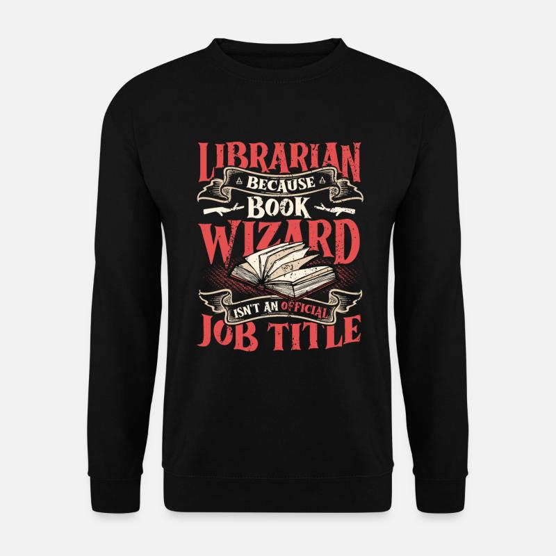 Lustiges Bibliothekar Thema - Unisex Pullover - Schwarz