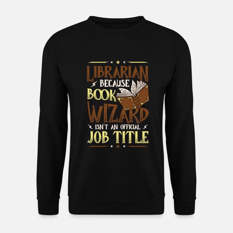 Lustiges Bibliothekar Thema - Unisex Pullover - Schwarz