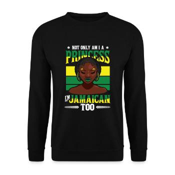 Jamaican Princess, I am Jamaican. - Unisex Sweatshirt - black - Front - Alina (178cm) & Michal (187cm)