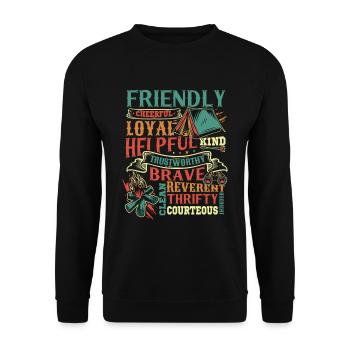 Scout Character Traits Scouting - Unisex Sweatshirt - black - Front - Alina (178cm) & Michal (187cm)