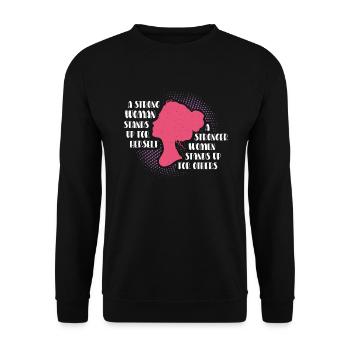 Strong women stand up for justice - Unisex Sweatshirt - black - Front - Alina (178cm) & Michal (187cm)