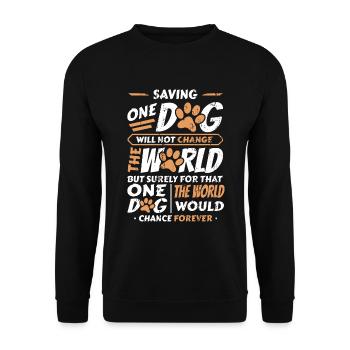 Saving One Dogs World Animal Rescue, dog house. - Unisex Sweatshirt - black - Front - Alina (178cm) & Michal (187cm)