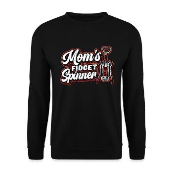 Mom's Fidget Spinner ladies, wine lovers. - Unisex Sweatshirt - black - Front - Alina (178cm) & Michal (187cm)
