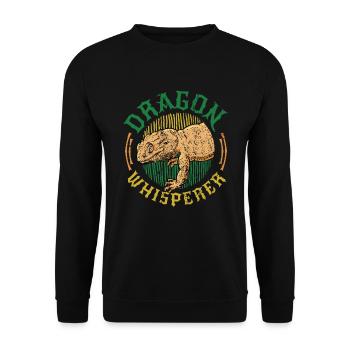 Bartdrache, Flüsterer, Reptilienliebhaber. - Unisex Pullover - Schwarz - Vorne - Alina (178cm) & Michal (187cm)