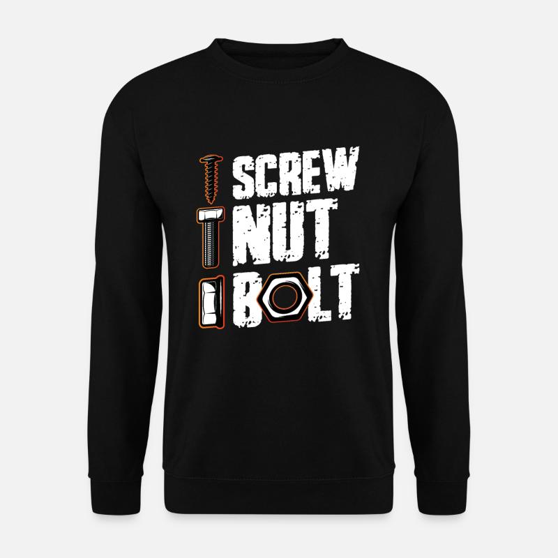 Screw Nut Bolt Mechanic - Unisex Sweatshirt - black