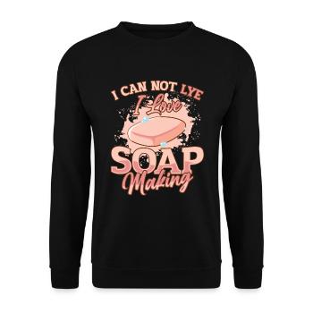 I Cannot Lye I Love Soap Making - Unisex Sweatshirt - black - Front - Alina (178cm) & Michal (187cm)