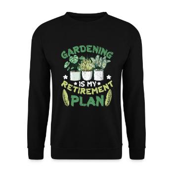 Gardening is my retirement plan gardener - Unisex Sweatshirt - black - Front - Alina (178cm) & Michal (187cm)