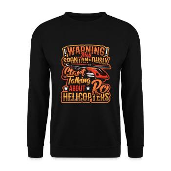 Warning can spontaneously start talking about rc - Unisex Sweatshirt - black - Front - Alina (178cm) & Michal (187cm)