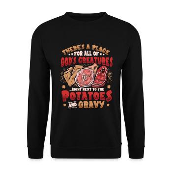 Mangeurs de viande Grillades amateurs de viande - Sweat-shirt Unisexe - noir - Devant - Alina (178cm) & Michal (187cm)