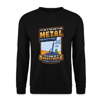 Metalldetektor Hobby Metalldetektion - Unisex Pullover - Schwarz - Vorne - Alina (178cm) & Michal (187cm)