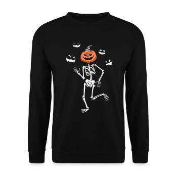 Drôle de danse Squelette Halloween Ballerine - Sweat-shirt Unisexe - noir - Devant - Alina (178cm) & Michal (187cm)