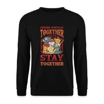 Amis qui se tiennent ensemble, restent ensemble Rpg - Sweat-shirt Unisexe - noir - Devant - Alina (178cm) & Michal (187cm)