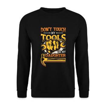 Ne touchez pas à mes outils - Sweat-shirt Unisexe - noir - Devant - Alina (178cm) & Michal (187cm)