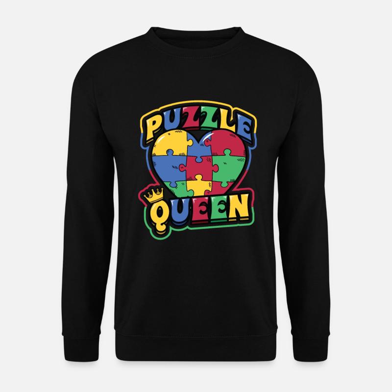 Puzzle Queen Puzzle Game - Unisex Sweatshirt - black