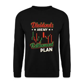 Dividends are my retirement plan - Unisex Sweatshirt - black - Front - Alina (178cm) & Michal (187cm)