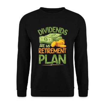 Les dividendes sont mon plan de retraite - Sweat-shirt Unisexe - noir - Devant - Alina (178cm) & Michal (187cm)