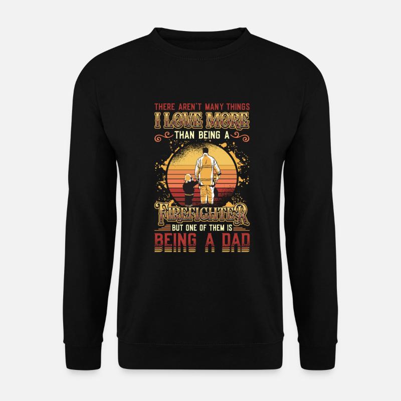 Firefighter Stolz Firefighter Papa - Unisex Sweatshirt - black