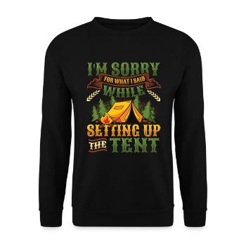 I am sorry for what I said. - Unisex Sweatshirt - black - Front - Alina (178cm) & Michal (187cm)