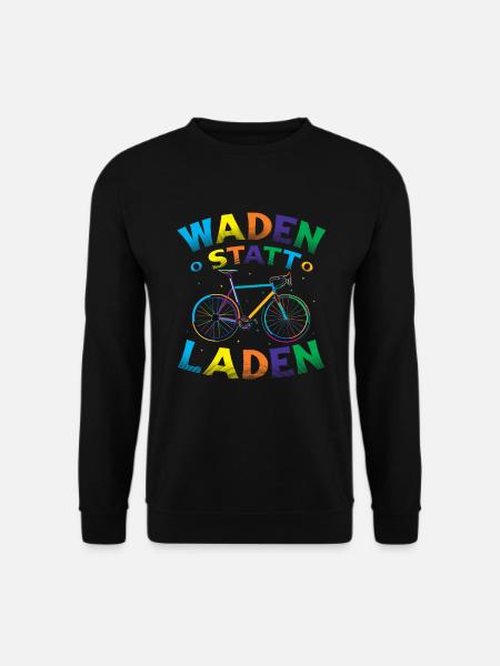 Waden Statt Laden, Mountain Bike, MTB. - Unisex Pullover - Schwarz