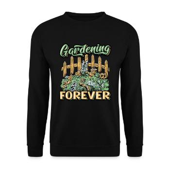 Gardening, Forever Gardener. - Unisex Sweatshirt - black - Front - Alina (178cm) & Michal (187cm)