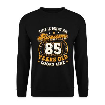 Voici à quoi ressemble un homme de 85 ans. - Sweat-shirt Unisexe - noir - Devant - Alina (178cm) & Michal (187cm)