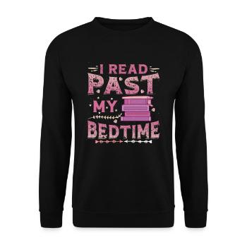 I Read Past My Bedtime, Reading Books. - Unisex Sweatshirt - black - Front - Alina (178cm) & Michal (187cm)