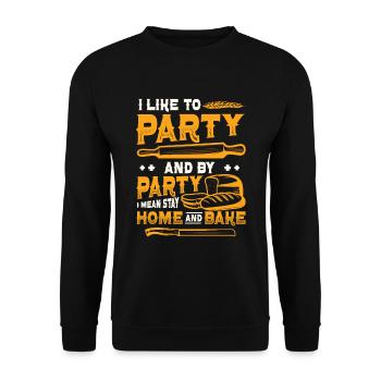 Zu Hause Bleiben Und Backen, Hobby-Bäcker - Unisex Pullover - Schwarz - Vorne - Alina (178cm) & Michal (187cm)