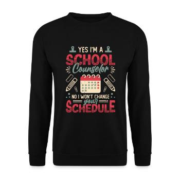 Ja, Ich Bin Ein Schulberater Nein. - Unisex Pullover - Schwarz - Vorne - Alina (178cm) & Michal (187cm)