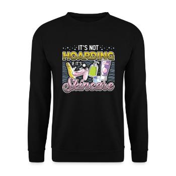 Es Ist Kein Horten, Wenn Es Hautpflege Ist. - Unisex Pullover - Schwarz - Vorne - Alina (178cm) & Michal (187cm)
