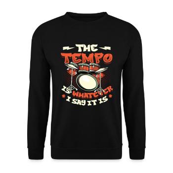 Das Tempo Ist, Was Immer Ich Sage, Es Ist Rockband - Unisex Pullover - Schwarz - Vorne - Alina (178cm) & Michal (187cm)